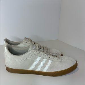 Adidas Courtset Sneakers, Women’s, Tan with White Stripes